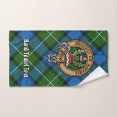 Clan Ferguson Crest over Tartan Bad Handdoek (Handdoek)