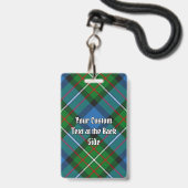 Clan Ferguson Crest over Tartan Badge (Achterkant met koord)