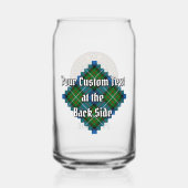 Clan Ferguson Crest over Tartan Blikvorm Glas (Achterkant)
