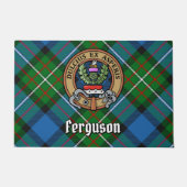 Clan Ferguson Crest over Tartan Deurmat (Voorkant)