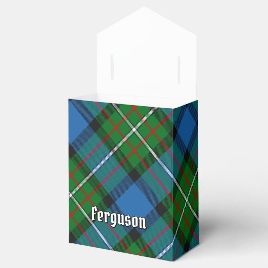 Clan Ferguson Crest over Tartan Favor Box Bedankdoosjes (Geopend)