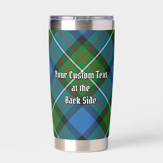 Clan Ferguson Crest over Tartan Geïsoleerde Drinkbeker (Achterkant)