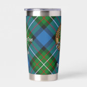 Clan Ferguson Crest over Tartan Geïsoleerde Drinkbeker (Rechts)