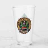 Clan Ferguson Crest over Tartan Glas (Voorkant)