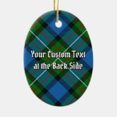 Clan Ferguson Crest over Tartan Keramisch Ornament (Achterkant)