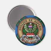 Clan Ferguson Crest over Tartan Magneet (Voorkant / Achterkant)