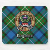 Clan Ferguson Crest over Tartan Muismat (Voorkant)