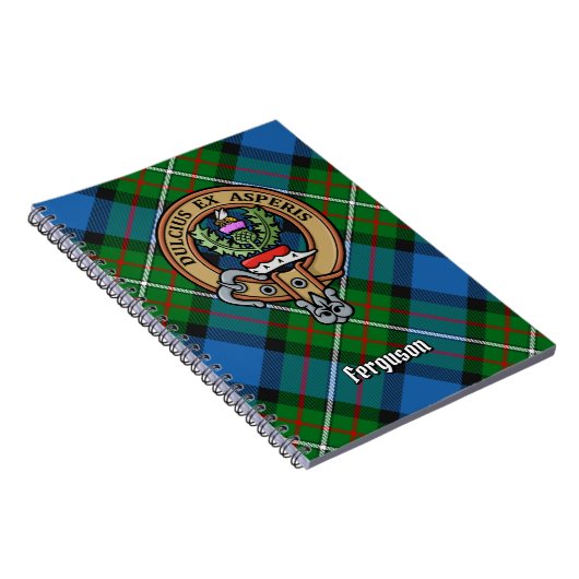 Clan Ferguson Crest over Tartan Notitieboek (Rechterzijde)