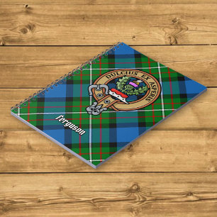 Clan Ferguson Crest over Tartan Notitieboek