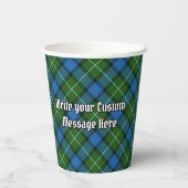 Clan Ferguson Crest over Tartan Paper Cups Papieren Bekers (Achterkant)