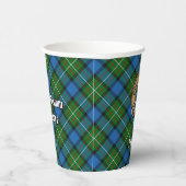 Clan Ferguson Crest over Tartan Paper Cups Papieren Bekers (Rechts)