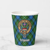 Clan Ferguson Crest over Tartan Paper Cups Papieren Bekers (Voorkant)