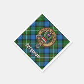 Clan Ferguson Crest over Tartan Servet (Hoek)