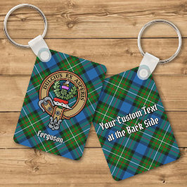 Clan Ferguson Crest over Tartan Sleutelhanger