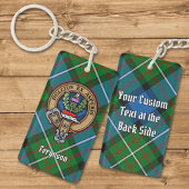 Clan Ferguson Crest over Tartan Sleutelhanger
