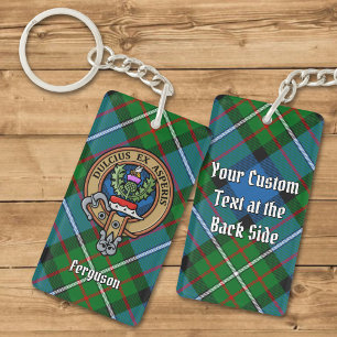 Clan Ferguson Crest over Tartan Sleutelhanger