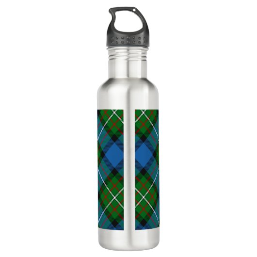 Clan Ferguson Crest over Tartan Waterfles (Achterkant)