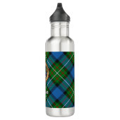 Clan Ferguson Crest over Tartan Waterfles (Rechts)