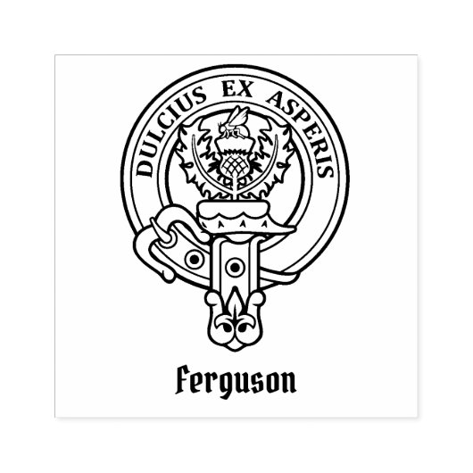 Clan Ferguson Crest Rubber Stempel (Afrduk)