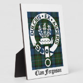 Clan Ferguson Crest Tartan Fotoplaat (Zijkant)