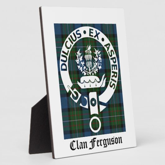 Clan Ferguson Crest Tartan Fotoplaat (Zijkant)