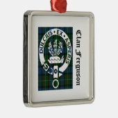 Clan Ferguson Crest Tartan Metalen Ornament (Rechts)