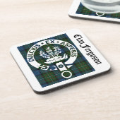 Clan Ferguson Crest Tartan Onderzetter (Linkerzijde)