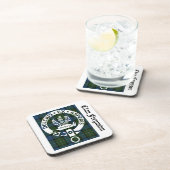 Clan Ferguson Crest Tartan Onderzetter (Rechterzijde)