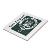 Clan Ferguson Crest Tartan Tegeltje (Zijkant)