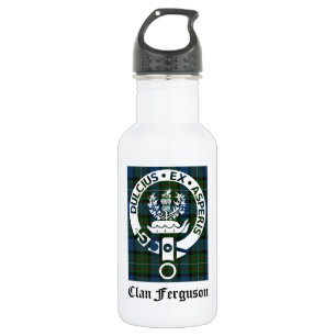 Clan Ferguson Crest Tartan Waterfles