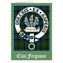 Clan Ferguson Crest Tartan Wenskaart