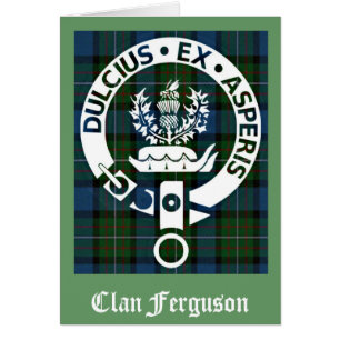 Clan Ferguson Crest Tartan Wenskaart