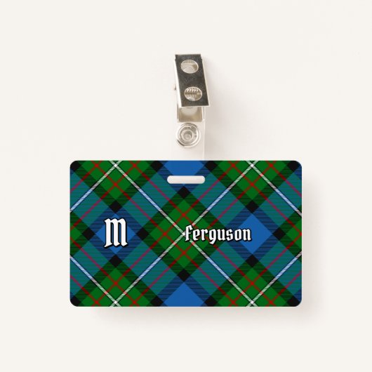 Clan Ferguson Tartan Badge (Voorkant met clip)