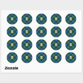 Clan Ferguson Tartan Classic Round Sticker (Vel)