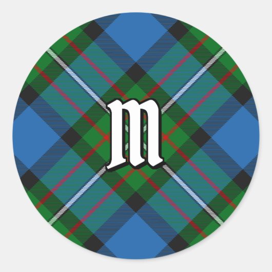 Clan Ferguson Tartan Classic Round Sticker (Voorkant)