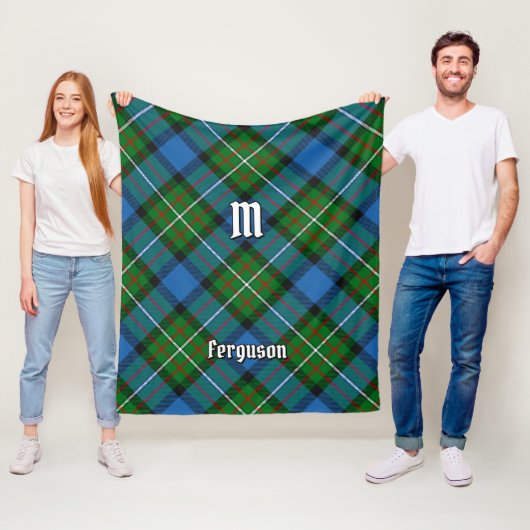 Clan Ferguson Tartan Fleece Blanket (In situ)