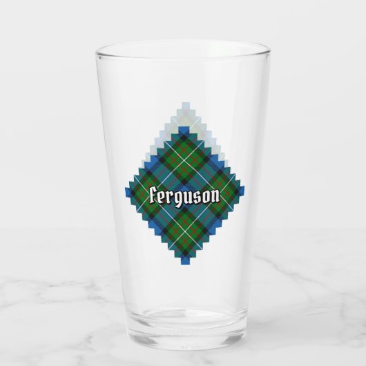Clan Ferguson Tartan Glass Glas (Achterkant)