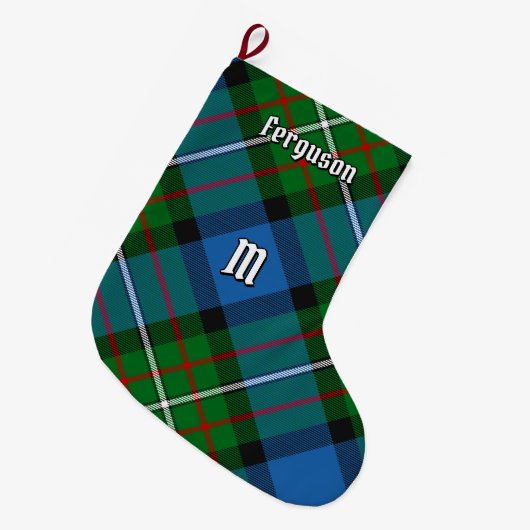 Clan Ferguson Tartan Kerstmis stoppen Grote Kerstsok (Voorkant (Hangend))
