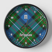 Clan Ferguson Tartan Large Clock (Voorkant)