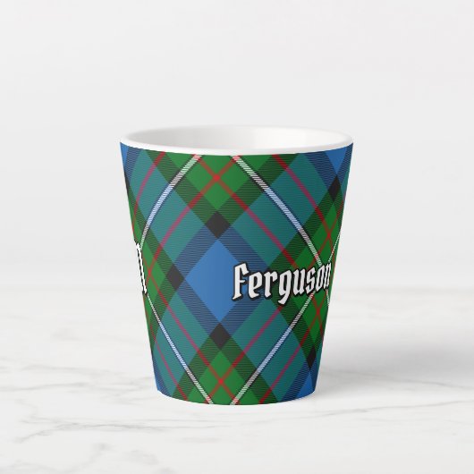 Clan Ferguson Tartan Latte Mok (Voorkant)