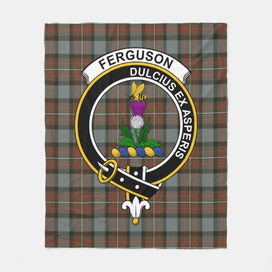 Clan Ferguson Weathered Tartan Pset Fleece Deken (Voorkant)