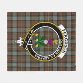 Clan Ferguson Weathered Tartan Pset Fleece Deken (Voorkant (Horizontaal))