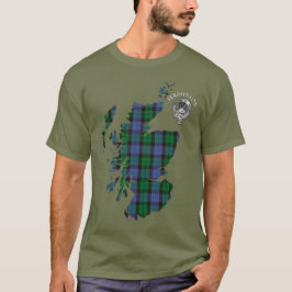 Clan Fergusson Balquihidder Tartan Map & Crest T-shirt