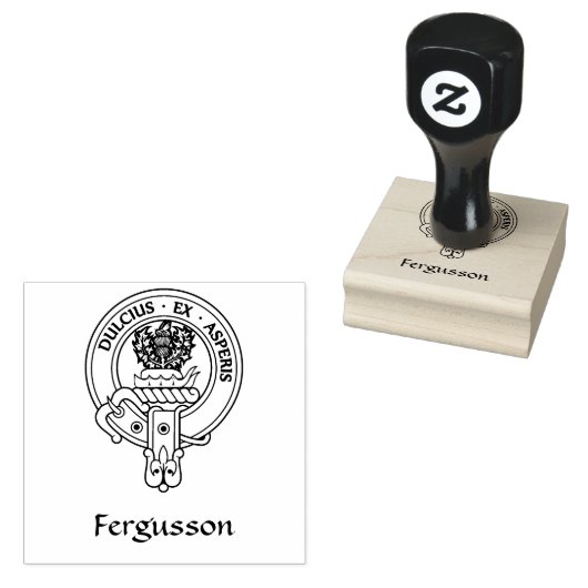 Clan Fergusson Crest Rubber Stempel (Gestempeld)