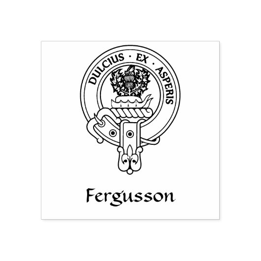 Clan Fergusson Crest Rubber Stempel (Afrduk)