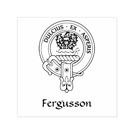 Clan Fergusson Crest Rubber Stempel (Design)