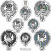 Clan Fergusson Crest & Tartan Sticker (Voorkant)