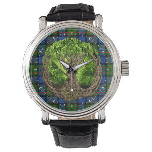 Clan Fergusson Tartan en Keltische boom van het le Horloge