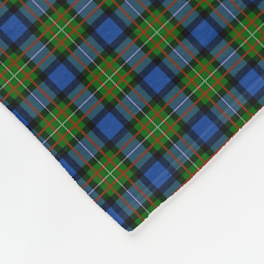 Clan Fergusson Tartan Fleece Deken (Hoek)