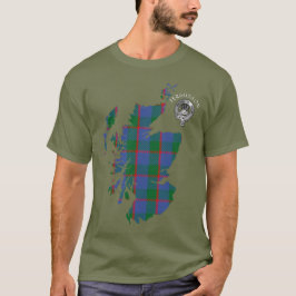 Clan Fergusson Tartan Map & Crest T-Shirt